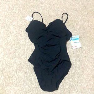 Shaping black one piece swimsuit.  NWT.